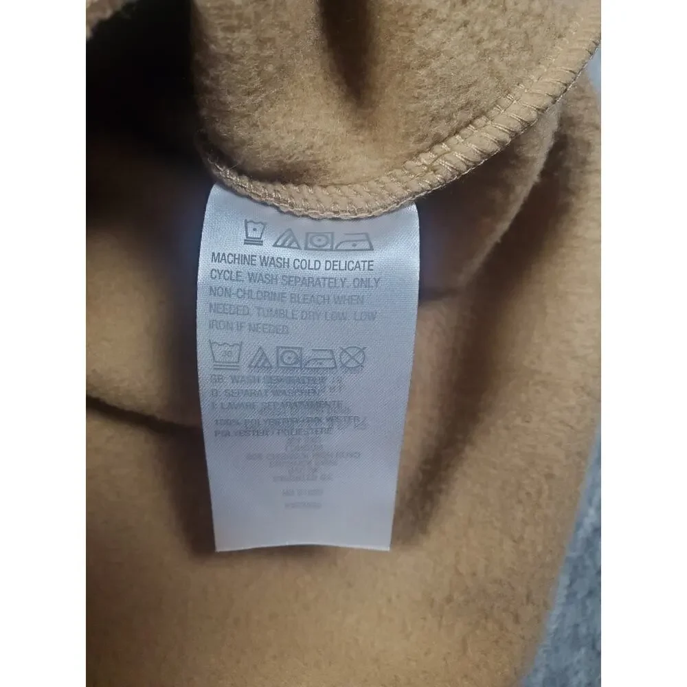 Women's Denim & Co Size Large Tan Full Zip Fleece Jacket - Picture 5 of 8